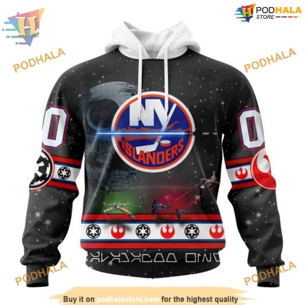 Custom Star Wars Design NHL New York Islanders Hoodie 3D