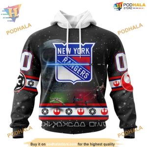 Custom Star Wars Design NHL New York Rangers Hoodie 3D