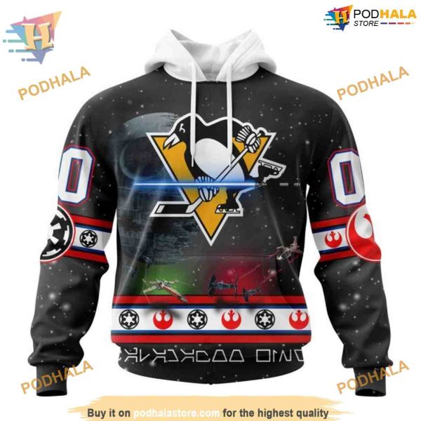 Custom Star Wars Design NHL Pittsburgh Penguins Hoodie 3D