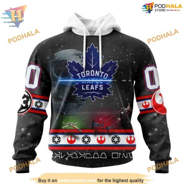 Custom Star Wars Design NHL Toronto Maple Leafs Hoodie 3D