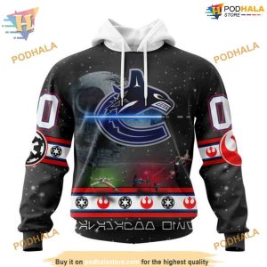 Custom Star Wars Design NHL Vancouver Canucks Hoodie 3D