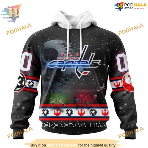 Custom Star Wars Design NHL Washington Capitals Hoodie 3D