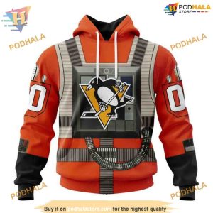 Custom Star Wars Rebel Pilot Design NHL Pittsburgh Penguins Hoodie 3D