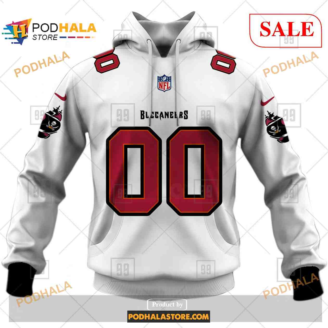 Custom Tampa Bay Buccaneers Road Jersey Shirt NFL Hoodie 3D Custom Tampa Bay Buccaneers Road Jersey Shirt NFL Hoodie 3D