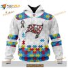 Custom Tampa Bay Buccaneers Special Autism Puzzle Game White NFL Hoodie 3D