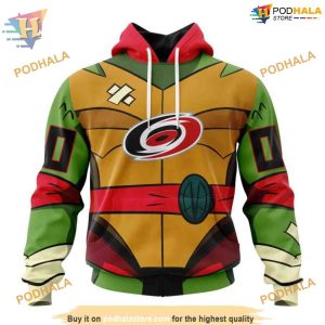 Custom Teenage Mutant Ninja Turtles Design NHL Carolina Hurricanes Hoodie 3D