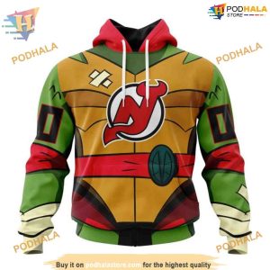 Custom Teenage Mutant Ninja Turtles Design NHL New Jersey Devils Hoodie 3D