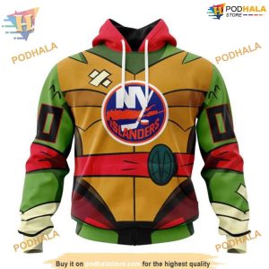 Custom Teenage Mutant Ninja Turtles Design NHL New York Islanders Hoodie 3D