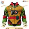 Custom Teenage Mutant Ninja Turtles Design NHL Philadelphia Flyers Hoodie 3D