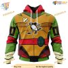 Custom Teenage Mutant Ninja Turtles Design NHL Pittsburgh Penguins Hoodie 3D