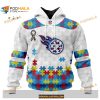 Custom Tennessee Titans Special Autism Puzzle Game White Shirt NFL Hoodie 3D