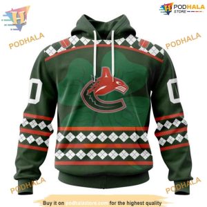 Custom Unisex Hockey Celebrate St Patrick’s Day NHL Vancouver Canucks Hoodie 3D