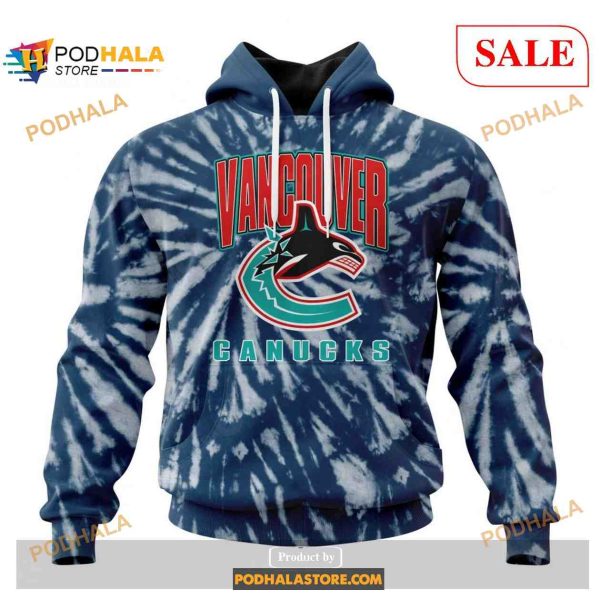 Custom Vancouver Canucks Retro Vintage Tie Dye NHL Shirt Hoodie 3D