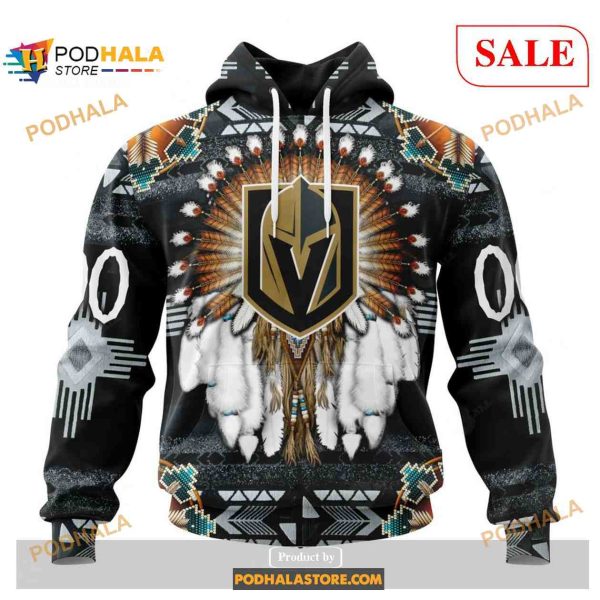 Custom Vegas Golden Knights Native Costume Sweatshirt NHL Hoodie 3D