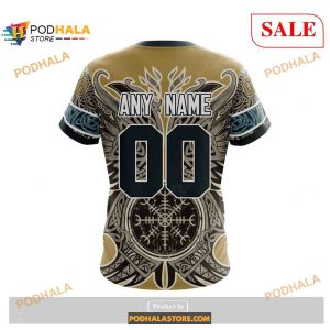 Custom Vegas Golden Knights Norse Viking Symbols Sweatshirt NHL Hoodie 3D