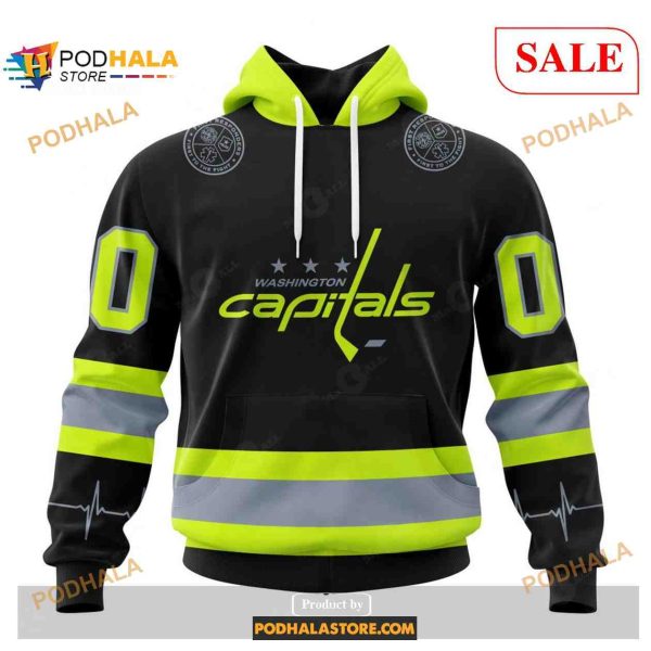 Custom Washington Capitals Unisex FireFighter Uniforms Color NHL Shirt Hoodie 3D