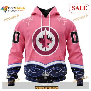 Custom Winnipeg Jets Fights Cancer NHL Shirt Hoodie 3D