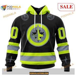 Custom Winnipeg Jets Unisex FireFighter Uniforms Color NHL Shirt Hoodie 3D