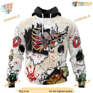 Custom Zombie Style For Halloween NHL Pittsburgh Penguins Hoodie 3D