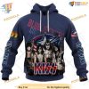 Custom mix Kiss Band Style NHL Columbus Blue Jackets Hoodie 3D