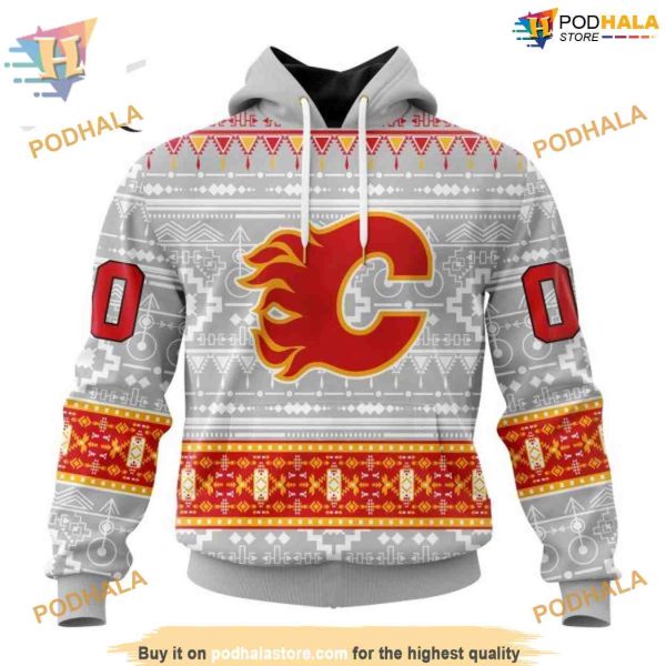 Customized Native Design NHL Calgary Flames Hoodie 3D Sweatshirt