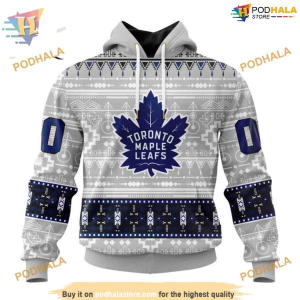 Customized Native Design NHL Toronto Maple Leafs Hoodie 3D