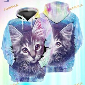 Cute Cat All Over Printed 3D Hoodie Sweatshirt