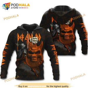 DEF Leppard Rock Band Music 3D Hoodie Sweatshirt