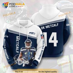 DK Metcalf Seattle Seahawks 3D Hoodie Sweatshirt