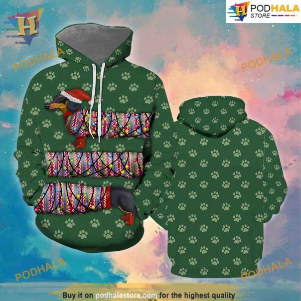 Dachshund All Over Printed 3D Hoodie Sweatshirt