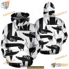 Dachshund Dog Lover Pattern On White Unisex Print All 3D Christmas Hoodie