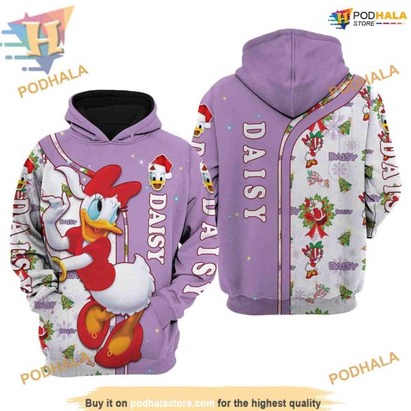 Daisy Duck Festive Xmas 3D Hoodie