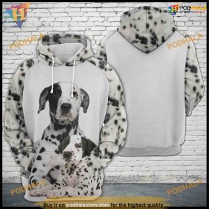 Dalmatian Dog Face 3D All Over Printed Dog Hoodie Sweatshirt Shirt