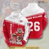 Damien Williams 26  NFL Football Kansas City Chiefs 3D Hoodie