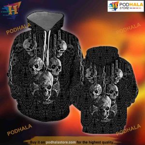 Dark Art Skull All Over Printed 3D Hoodie Sweatshirt