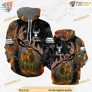 Deer Hunter All Over Printed 3D Hoodie Sweatshirt