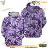 Deer Nermal Camo Pattern Purple All Over Printed Christmas 3D Hoodie