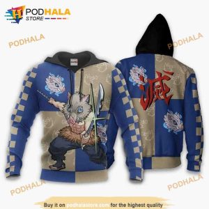 Demon Slayer Inosuke Anime Manga 3D Hoodie Sweatshirt