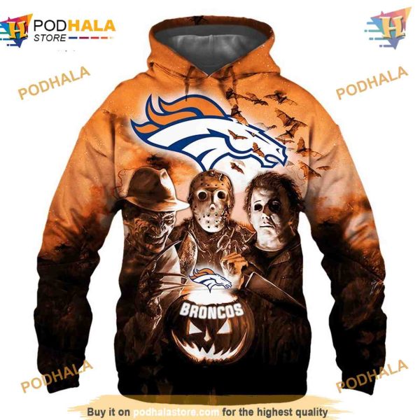 Denver Broncos NFL Hoodie 3D Halloween