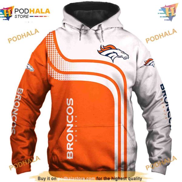 Denver Broncos NFL Hoodie 3D One Way