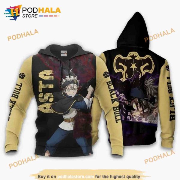 Devil Asta Anime Manga Black Clover Black Bull 3D Hoodie Sweatshirt