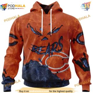 Devil Eyes 3D Chicago Bears Hoodie