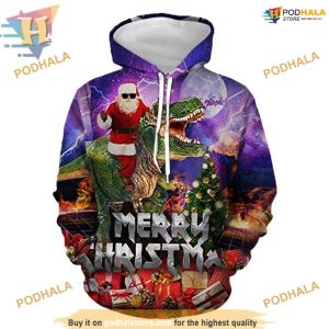 Dinosaur 3D Christmas Hoodie