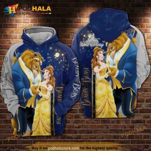 Disney Beauty And The Beast Ii 3d Hoodie Sweatshirt