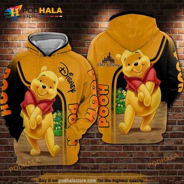 Disney Winnie The Pooh All Over Print 3d Hoodie Sweatshirt