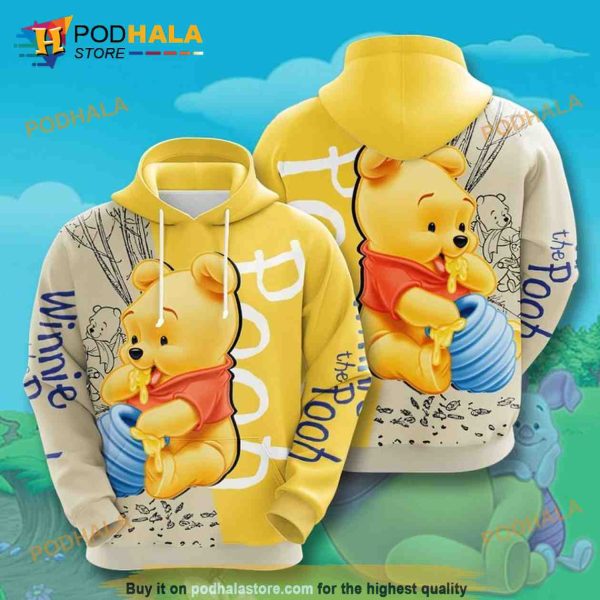 Disney Winnie The Pooh Cute Lover 3d Hoodie All Over Print