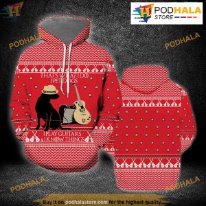 Dog Guitar Full Over Printed Unisex 3D Hoodie