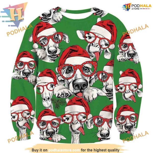 Dog Pattern 3D Xmas Hoodie