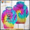 Dog Tattoo Tie Dye 3D Hoodie Sweatshirt