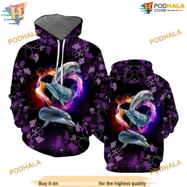 Dolphin All Over Print 3D Hoodie For Men & Women